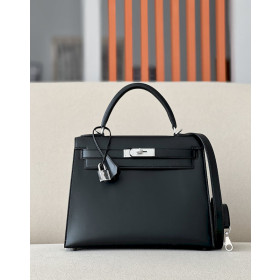 Hermes Kelly 25 Epsom Sienne (4E) Gold Hardware Black