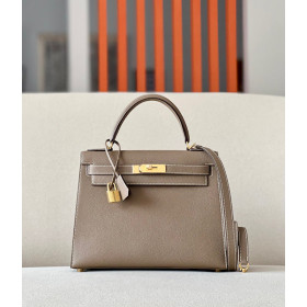 Hermes Kelly 28 Epsom Nior(89) Gold Hardware Dark Beige