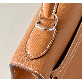Hermes Kelly 32 Epsom Noir(89) Gold Hardware Brown