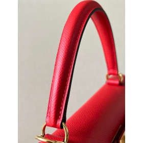Hermes Kelly 25 Swift Rose Sakura (3Q) Palladium Hardware Red