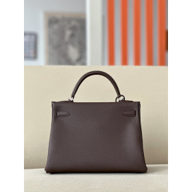 Hermes Kelly 25 Togo Graphite (88) Gold Hardware Dark Brown