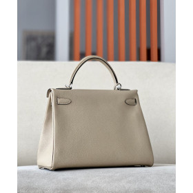 Hermes Kelly 25 Togo Caban (3Y) Palladium Hardware Beige