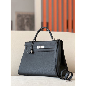 Hermes Kelly 25 Togo Gris Perle(80) Gold Hardware Black