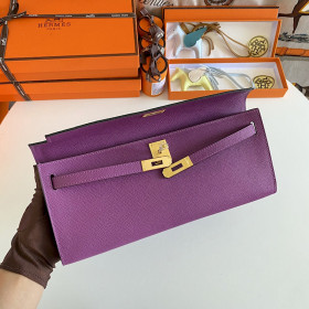 Hermes Birkin HSS 25 Etoupe 18 And Craie 10 Epsom Glod Hardware Dark Purple
