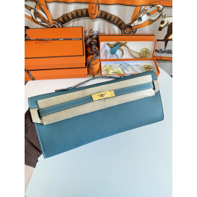 Hermes Birkin 35 Togo Gris Meyer 0L Gold Hardware Blue