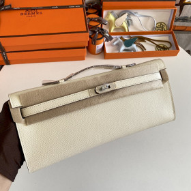 Hermes Kelly Cut 31 Epsom Rouge Casaque (Q5) Gold Hardware Beige