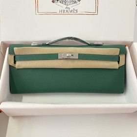 Hermes Kelly Cut 31 Epsom Jean (75) Gold Hardware Dark Green