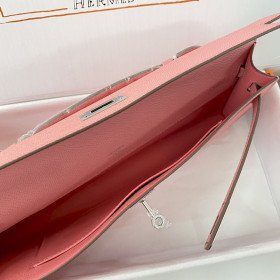 Hermes Kelly Cut 31 Epsom Craie (10) Palladium Hardware Pink