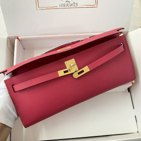 Hermes Kelly Cut 31 Swift Gold (37) Gold Hardware Red