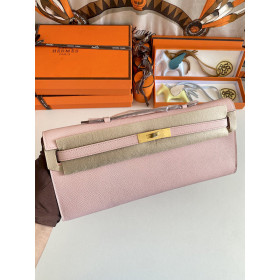Hermes Kelly Cut 31 Epsom Etain (8F) Gold Hardware Pink