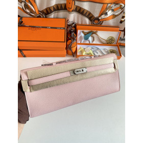 Hermes Kelly Cut 31 Epsom Etain (8F) Palladium Hardware Pink