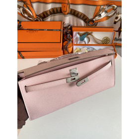 Hermes Kelly Cut 31 Epsom Etain (8F) Palladium Hardware Pink