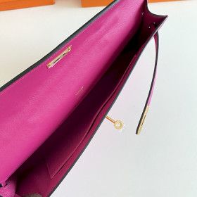 Hermes Kelly Cut 31 Epsom Rose Confetti (1Q) Palladium Hardware Rose Pink