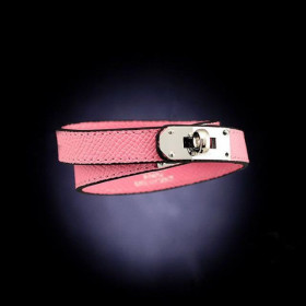 Hermes Kelly Double Tour Bracelet Epsom Calfskin Pink