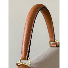 Hermes Kelly 25 Togo Etain (8F) Palladium Hardware Beige