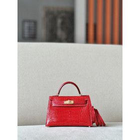 Hermes Birkin Touch ?30 Togo With Crocodile Orange (93) Gold Hardware Red