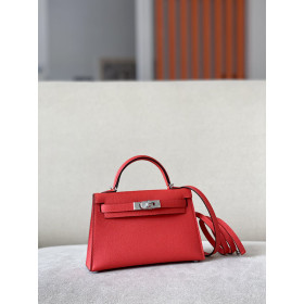 Hermes Kelly Mini Alligator Rose Sheherazade (J5) Gold Hardware Red