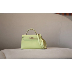 Hermes Kelly Cut 31 Epsom Jaune Amber (9D) Palladium Hardware Yellow