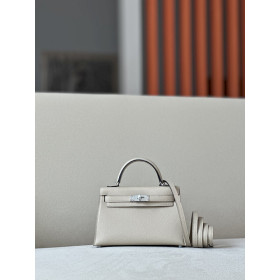 Hermes Kelly Mini Epsom Lime (9R) Gold Hardware White