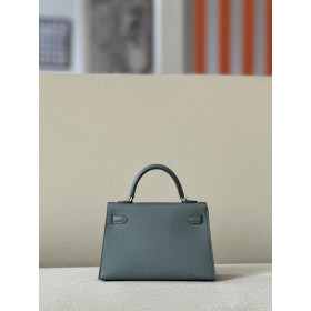 Hermes Kelly Mini Epsom Mauve Pale (09) Gold Hardware Dark Grey