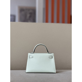 Hermes Kelly Mini Epsom Nata (I2) Gold Hardware Mint Green
