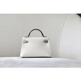 Hermes Kelly Mini Epsom Nior (89) Gold Hardware White