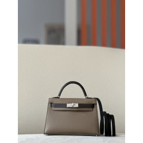 Hermes Kelly Mini Epsom Rose Pourpre (L3) Gold Hardware Dark Brown