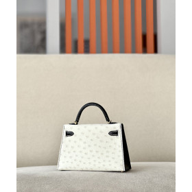 Hermes Kelly Mini Epsom Rouge Laque (3M) Palladium Hardware White