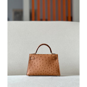 Hermes Kelly Mini HSS Epsom Gold(37) And Craie(10)Gold Hardware Brown