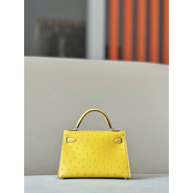 Hermes Jypsiere Mini Evercolor Lime(9R) Gold Hardware Yellow