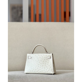 Hermes Kelly Mini HSS Epsom Gold(37) And Etoupe(18)Gold Hardware White