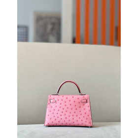 Hermes 24/24 Mini 21 Evercolor And Swift Etoupe (18) Gold Hardware Pink