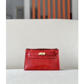 Hermes Kelly Mini HSS Epsom Trench(S2) And Gold(37)Gold Hardware Red