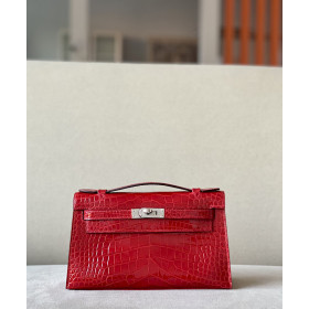 Hermes Kelly Mini HSS Ostrich Beton(8L) And Nior(89)Gold Hardware Red