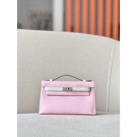 Hermes Jypsiere Mini Swift Nata(i2) Gold Hardware Pink