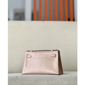 Hermes Kelly Mini Epsom Rose Azal&Atilde;&copy;e (8W) Gold Hardware Pale Pink Metallic
