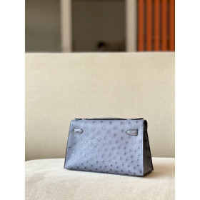 Hermes Kelly Pochette Epsom Gold (37) Gold Hardware Blue