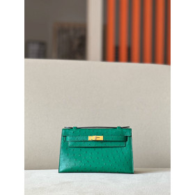Hermes Birkin 20 Matte Alligator Crocodile Gold Hardware CK89 Dark Green