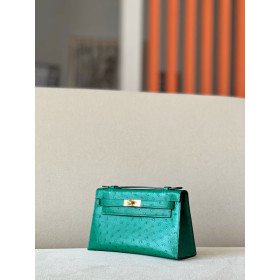 Hermes Birkin 20 Matte Alligator Crocodile Gold Hardware CK89 Dark Green