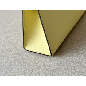 Hermes Kelly Pochette Swift Biscuit (4B) Palladium Hardware Yellow