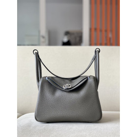 Hermes Lindy Mini Swift du Nord (P3) Palladium Hardware Elephant Grey