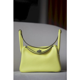 Hermes Lindy Mini HSS Swift Chai(0M) And Mauve Sylvestre(X9)Palladium Hardware Yellow