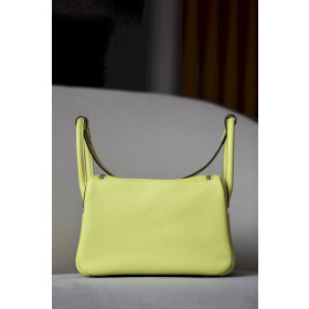 Hermes Lindy Mini HSS Swift Chai(0M) And Mauve Sylvestre(X9)Palladium Hardware Yellow