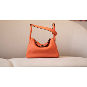 Hermes Lindy 26 Clemence Orange du Nord (P3) Palladium Hardware