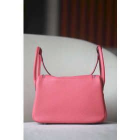 Hermes Lindy Mini Swift Jaune Poussin (1Z) Gold Hardware Pink