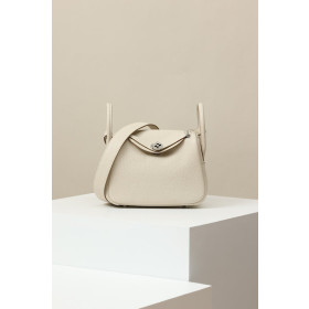 Hermes Lindy Mini HSS Swift Menthe(6W) And Vert Bosphore(W0)Palladium Hardware Beige