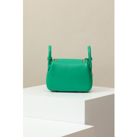 Hermes Lindy Mini Clemence Etain (8F) Gold Hardware Green
