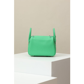 Hermes Lindy Mini Clemence Mini Gold (37) Palladium Hardware Green