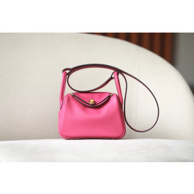 Hermes Lindy 26 Clemence Anemone (P9) Gold Hardware Rose Pink