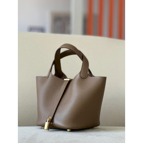 Hermes Roulis Mini Evercolor Vert Vertigo (U4) Gold Hardware Dark Brown